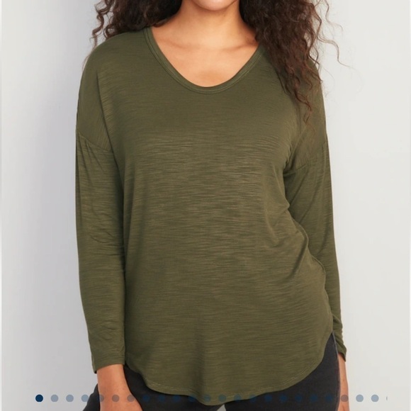 NWT Old Navy Green Long Sleeve Blouse Sz. XL- Tall - Picture 3 of 15